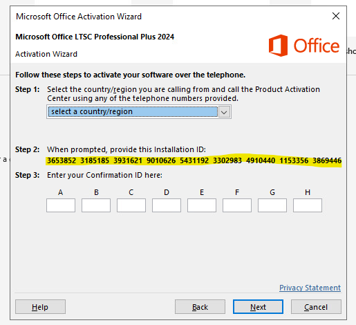 Step 2 - Copy Installation ID