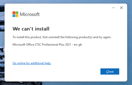 Uninstall Office