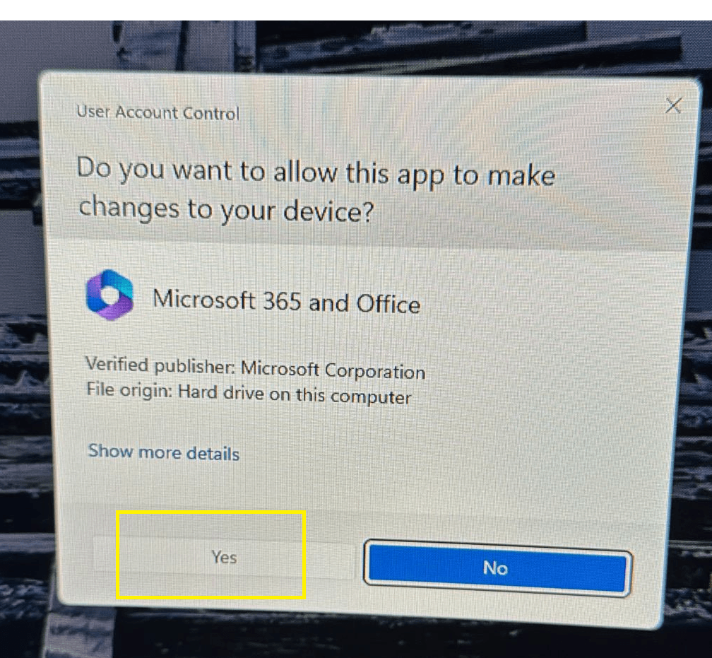 User Account Control Prompt