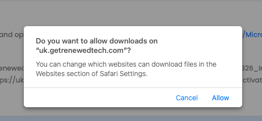 Click Allow