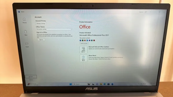 Asus X515J - Intel Core I3-1005G1 - 8GB RAM - 256GB SSD - 15.6" Screen with Windows 11 Home and Office 2021 Professional Plus - product detail image 4 of 9