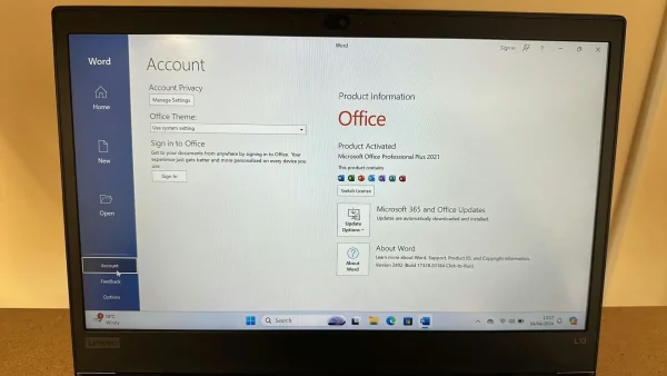 Lenovo L13 Gen 2 - Intel Core I5-1135G7 - 8GB RAM - 256GB SSD - 13.3" Screen with Windows 11 Pro and Office 2021 Professional Plus - product detail image 4 of 8