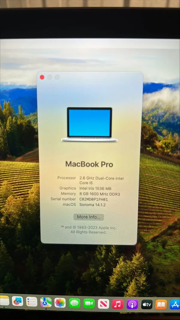 Macbook Pro Retina 13 Inch Early 2015 Model A1502 Comes with Sonoma and Office 2021 - product detail image 11 of 11