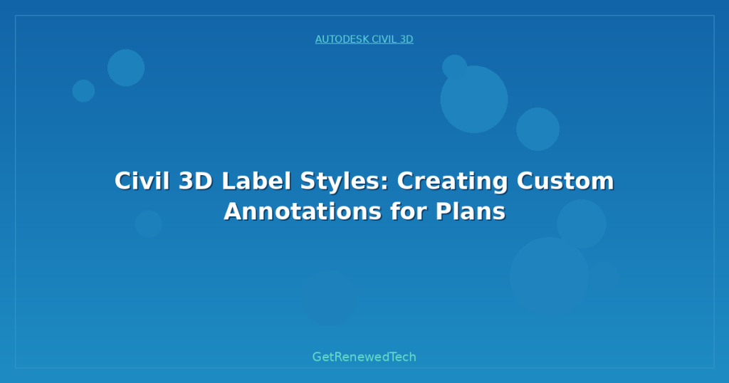 Civil 3D Label Styles: Creating Custom Annotations for Plans ...